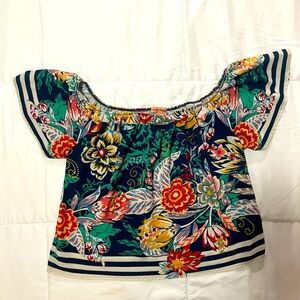 Flying Tomato Flowy Off The Shoulder Top, Size Medium